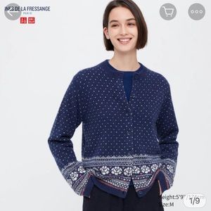 Uniqlo Jacquard Long-Sleeve Cardigan (Ines de la Fressange)